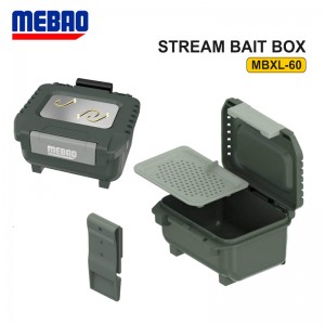 Бокс для наживки MEBAO "Stream Bait Box", для форелевого ящика или на ремень (100*90*60 мм)