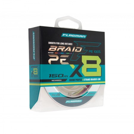 Шнур спининговый FLAGMAN PE X-8 Braid #0.8 0.148 mm 150m Шнур спининговый FLAGMAN PE X-8 Braid #0.8 0.148 mm 150m