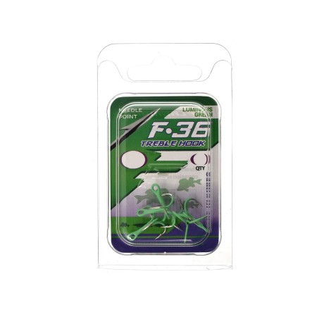 Тройник FLAGMAN Treble hook F36 Luminous Green №4 5шт