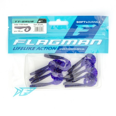 Твистер FLAGMAN TT-Grub 2'' #105 Violet