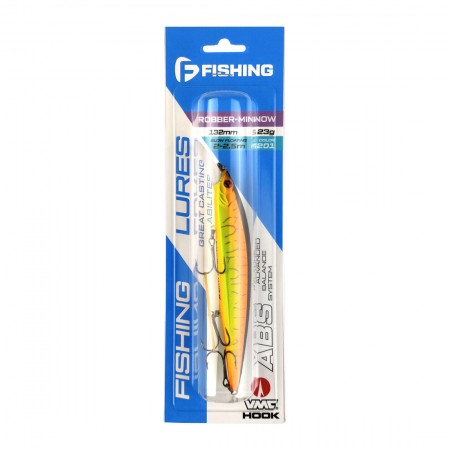 Воблер F-FISHING Robber Minnow 132MR-SF 132мм 2,0-2,5м 23г F201 Медленно всплывающий
