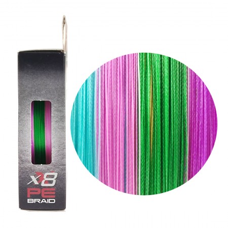 Шнур RUZZA X8 150м Multicolor 0,12мм 9,1кг/20lb Шнур RUZZA X8 150м Multicolor 0,12мм 9,1кг/20lb