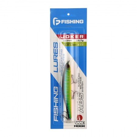 F-FISHING Воблер Jocker 110SP 110мм 16,7г 0,5-1,5м 444 Суспендр F-FISHING Воблер Jocker 110SP 110мм 16,7г 0,5-1,5м 444 Суспендр