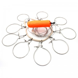 Кукан Namazu металл. трос 4 м, d-2 мм, 10 круг. карабинов, с поплавком (уп. пакет)