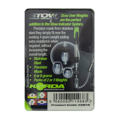 Огрузка KORDA Spare Weights 8,0гр для индикатора Stow Indicator 3шт Огрузка KORDA Spare Weights 8,0гр для индикатора Stow Indicator 3шт