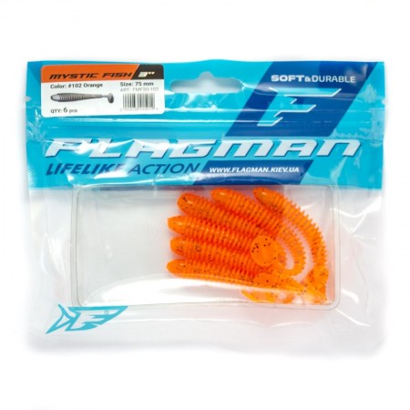 Виброхвост FLAGMAN Mystic Fish 3'' #102 Orange