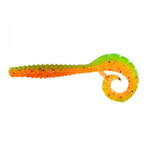 Твистер FLAGMAN TT-Grub 2.5'' #0215 Orange / Chartreuse