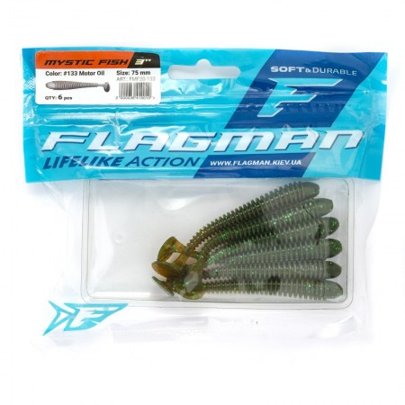 Виброхвост FLAGMAN Mystic Fish 3'' #133 Motor Oil