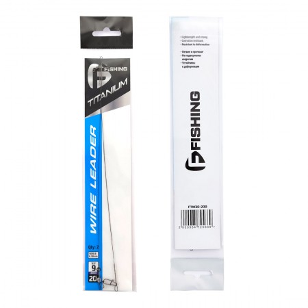 Поводок F-FISHING Titanium Wire 9кг 20см 0,30мм 2шт