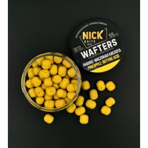 Насадка рыболовная NICK BAITS "WAFTERS 10/12 мм" Ананас-Масляная кислота; банка 55 шт