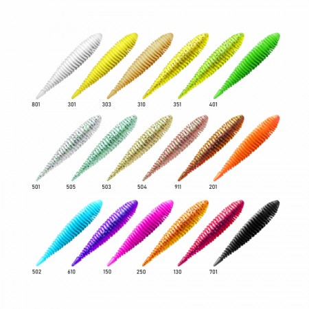 Приманка ZUB MAGGOT SLIM 22мм-20шт, (610) фиолетовый с блестками