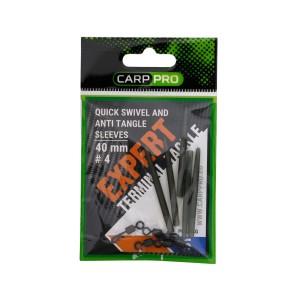 Быстросъемный вертлюжок CARP PRO №4 + противозакручиватель (5 шт)