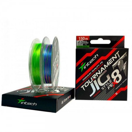 Шнур плетеный Intech Tournament Jig Style PE X8 Multicolor 150m (0.6 (9.2lb / 4.2kg))
