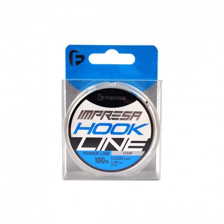 F-FISHING Леска Impresa Hook Line Clear 100м 0,128мм 1,36кг 3lb