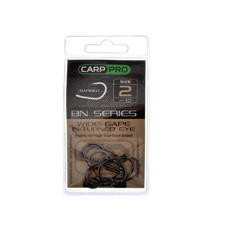 Крючки Карповые CARP PRO Black Nickel Wide Gape in-turned Eye №4