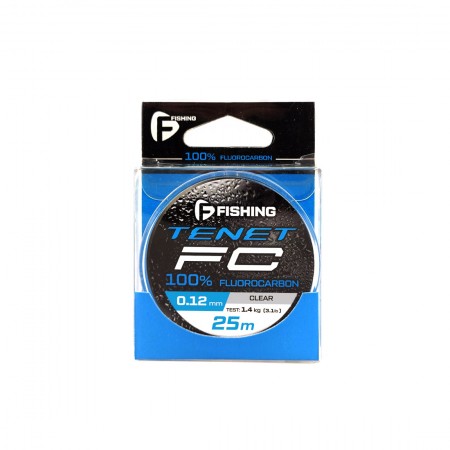 Леска F-FISHING Tenet Fluorocarbon 25м 0,12мм 1,4кг/3,1lb