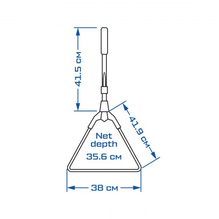 F-FISHING Подсак складной голова 38х42x36 ручка 41,5см