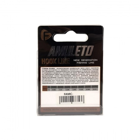 F-FISHING Леска Amuleto Hook Line Clear 50м 0,108мм 1,00кг 2,2lb
