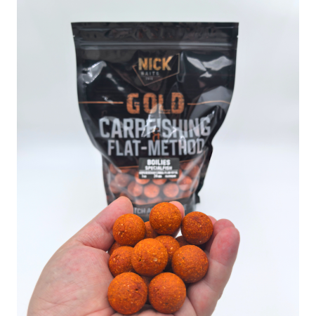 Прикормка рыболовная бойлы растворимые NICK BAITS GOLD "SF 24 мм" Мандарин; 1 кг