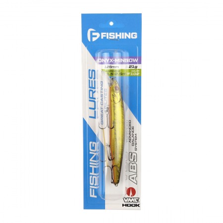 Воблер FLAGMAN Onyx-Minnow 128SP 21г цвет F102 Суспендр