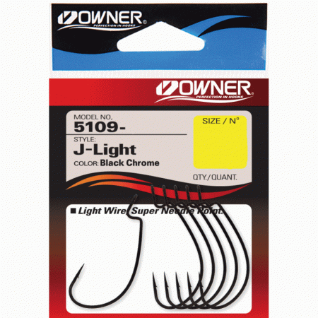 Крючок OWNER J - Light Worm Hook BC №1/0 6шт