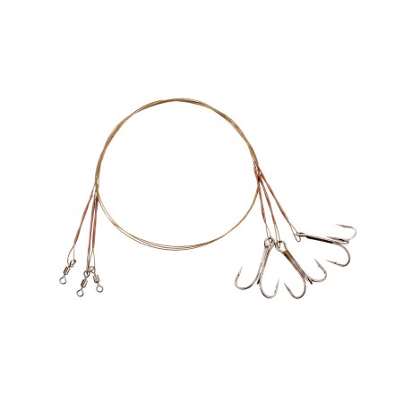 Поводок FLAGMAN X7 с тройником #6 8кг 25см (3шт)