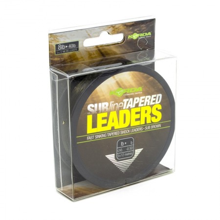 Лидер конический KORDA Subline Tapered Leader 0.28-0.50мм Brown Лидер конический KORDA Subline Tapered Leader 0.28-0.50мм Brown