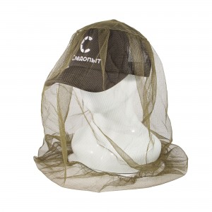 Накомарник СЛЕДОПЫТ на резиновой утяжке с фиксатором, зеленый/400/