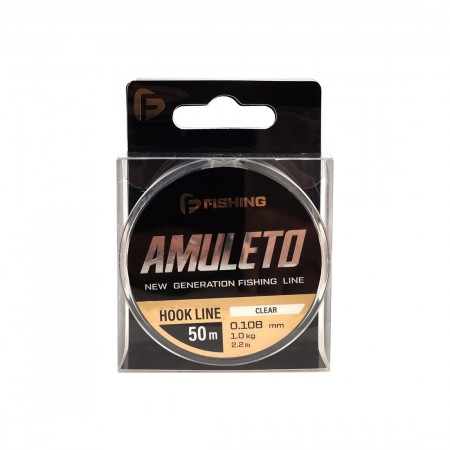 F-FISHING Леска Amuleto Hook Line Clear 50м 0,108мм 1,00кг 2,2lb