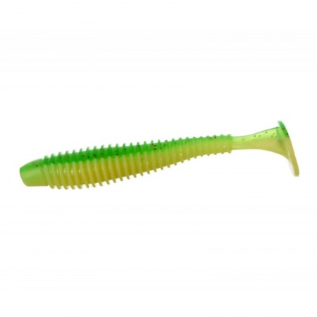 Виброхвост FLAGMAN Mystic Fish Fat 2,8" #1527 Lime/Lime Chartre 7см 5шт