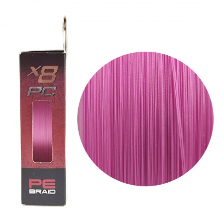 Шнур RUZZA X8 PC 150м Pink 0,148мм 5,9кг/13lb