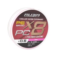 Шнур RUZZA X8 PC 150м Pink 0,128мм 4,5кг/10lb